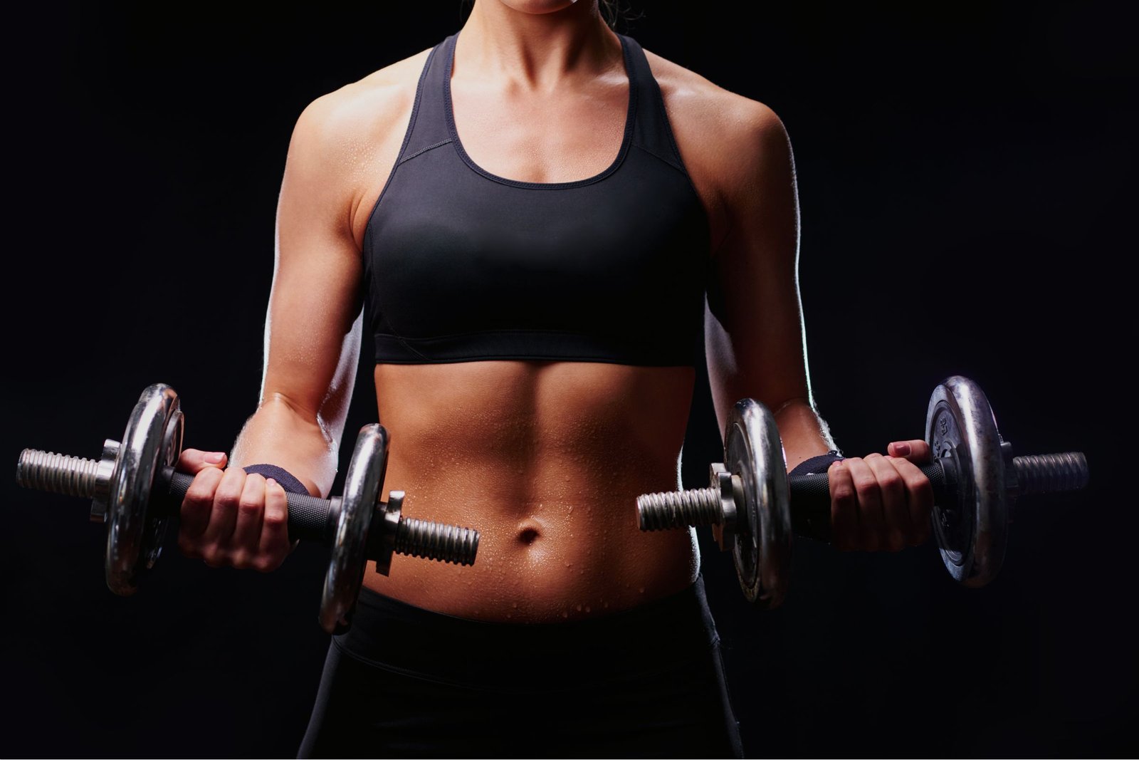 Women at the gym, training.