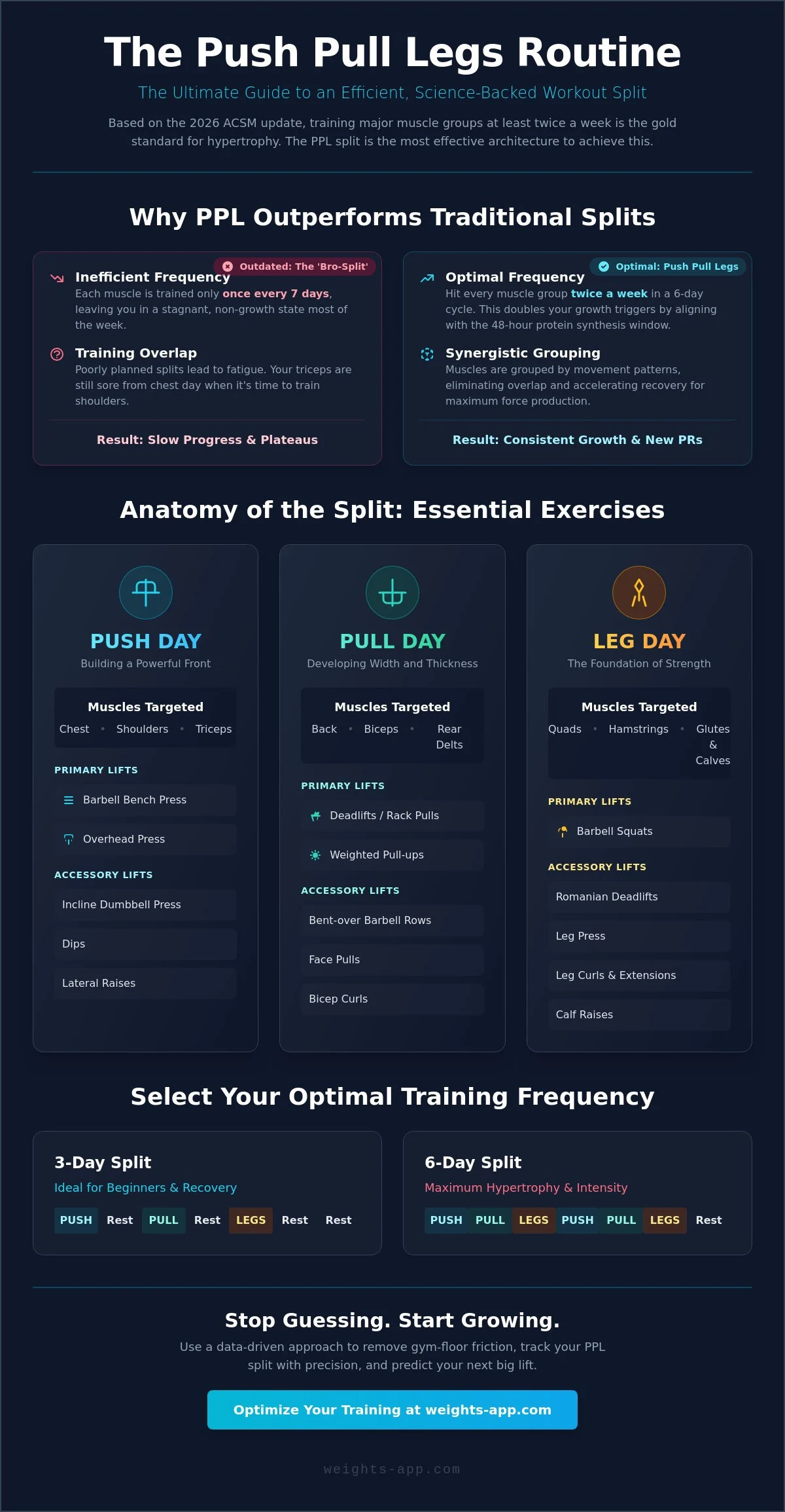 Push Pull Legs Routine: The Ultimate Guide to Data-Driven Muscle Growth in 2026